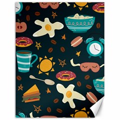 Seamless-pattern-with-breakfast-symbols-morning-coffee Canvas 12  x 16 