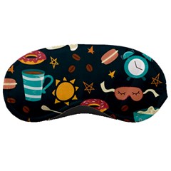 Seamless-pattern-with-breakfast-symbols-morning-coffee Sleep Mask