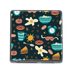 Seamless-pattern-with-breakfast-symbols-morning-coffee Memory Card Reader (Square 5 Slot)