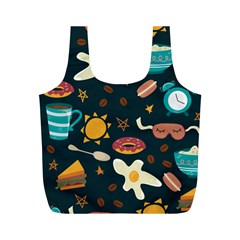 Seamless-pattern-with-breakfast-symbols-morning-coffee Full Print Recycle Bag (M)