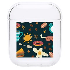 Seamless-pattern-with-breakfast-symbols-morning-coffee Hard Pc Airpods 1/2 Case by Ket1n9