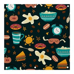 Seamless-pattern-with-breakfast-symbols-morning-coffee Banner and Sign 3  x 3 