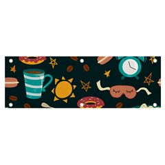 Seamless-pattern-with-breakfast-symbols-morning-coffee Banner and Sign 6  x 2 