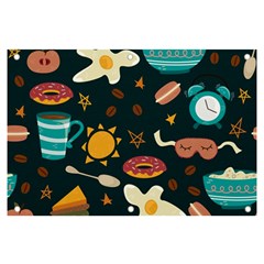 Seamless-pattern-with-breakfast-symbols-morning-coffee Banner and Sign 6  x 4 