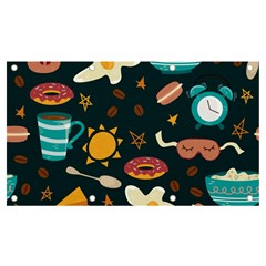 Seamless-pattern-with-breakfast-symbols-morning-coffee Banner and Sign 7  x 4 