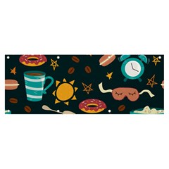 Seamless-pattern-with-breakfast-symbols-morning-coffee Banner and Sign 8  x 3 