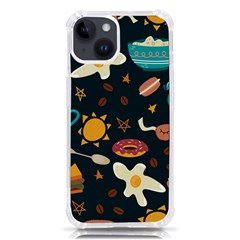 Seamless-pattern-with-breakfast-symbols-morning-coffee iPhone 14 TPU UV Print Case