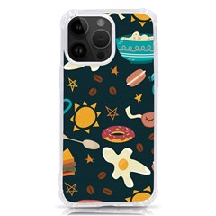 Seamless-pattern-with-breakfast-symbols-morning-coffee iPhone 14 Pro Max TPU UV Print Case