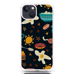 Seamless-pattern-with-breakfast-symbols-morning-coffee iPhone 13 TPU UV Print Case