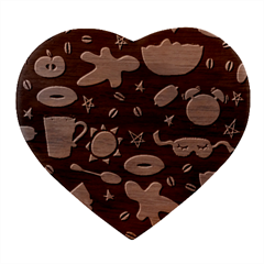 Seamless-pattern-with-breakfast-symbols-morning-coffee Heart Wood Jewelry Box by Ket1n9