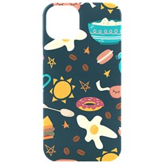 Seamless-pattern-with-breakfast-symbols-morning-coffee Iphone 15 Pro Black Uv Print Pc Hardshell Case by Ket1n9