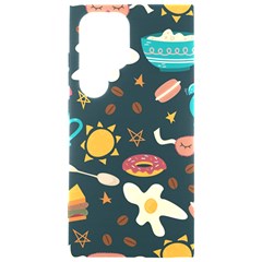 Seamless-pattern-with-breakfast-symbols-morning-coffee Samsung Galaxy S24 Ultra 6.9 Inch Black TPU UV Case