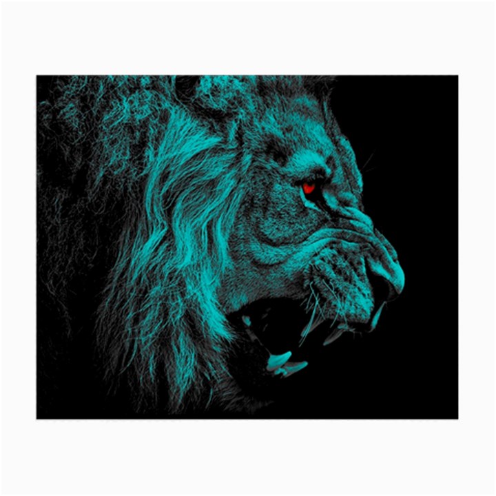 Angry Male Lion Predator Carnivore Small Glasses Cloth