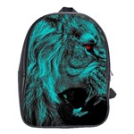 Angry Male Lion Predator Carnivore School Bag (XL) Front