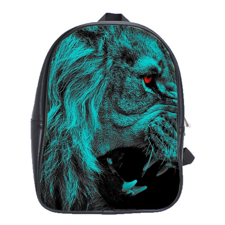 Angry Male Lion Predator Carnivore School Bag (XL)