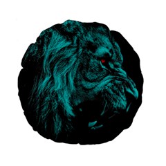 Angry Male Lion Predator Carnivore Standard 15  Premium Flano Round Cushions by Ndabl3x