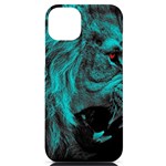 Angry Male Lion Predator Carnivore iPhone 14 Plus Black UV Print Case Front