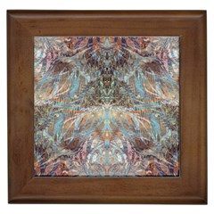 Pour Blend Framed Tile by kaleidomarblingart