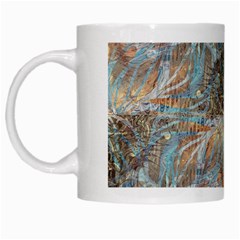 Pour Blend White Mug by kaleidomarblingart