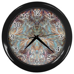 Pour Blend Wall Clock (black) by kaleidomarblingart