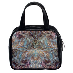 Pour Blend Classic Handbag (two Sides) by kaleidomarblingart