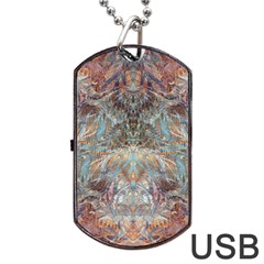 Pour Blend Dog Tag Usb Flash (two Sides) by kaleidomarblingart