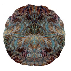 Pour Blend Large 18  Premium Flano Round Cushions by kaleidomarblingart