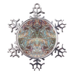 Pour Blend Metal Large Snowflake Ornament by kaleidomarblingart