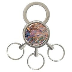 Blending Flows 3-ring Key Chain by kaleidomarblingart