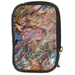 Blending Flows Compact Camera Leather Case by kaleidomarblingart