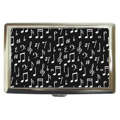 Chalk Music Notes Signs Seamless Pattern Cigarette Money Case by Ravend