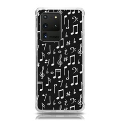 Chalk Music Notes Signs Seamless Pattern Samsung Galaxy S20 Ultra 6 9 Inch Tpu Uv Case by Ravend