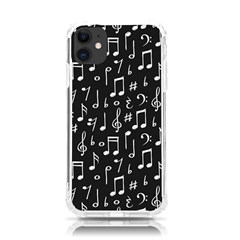 Chalk Music Notes Signs Seamless Pattern Iphone 11 Tpu Uv Print Case by Ravend