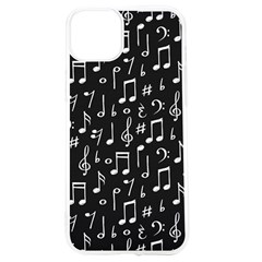 Chalk Music Notes Signs Seamless Pattern Iphone 15 Tpu Uv Print Case by Ravend