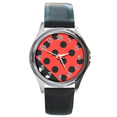 Abstract-bug-cubism-flat-insect Round Metal Watch by Ket1n9