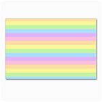 Cute Pastel Rainbow Stripes Postcard 4 x 6  (Pkg of 10) Front