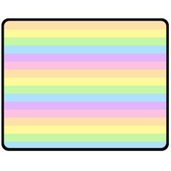 Cute Pastel Rainbow Stripes Fleece Blanket (medium) by Ket1n9