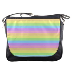 Cute Pastel Rainbow Stripes Messenger Bag by Ket1n9