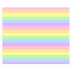 Cute Pastel Rainbow Stripes Two Sides Premium Plush Fleece Blanket (kids Size) by Ket1n9