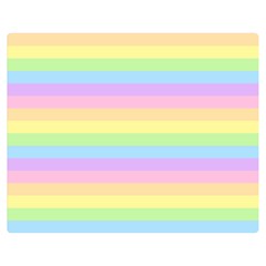 Cute Pastel Rainbow Stripes Two Sides Premium Plush Fleece Blanket (teen Size) by Ket1n9