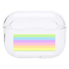 Cute Pastel Rainbow Stripes Hard Pc Airpods Pro Case by Ket1n9