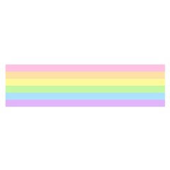 Cute Pastel Rainbow Stripes Oblong Satin Scarf (16  X 60 )