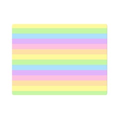 Cute Pastel Rainbow Stripes Premium Plush Fleece Blanket (mini) by Ket1n9