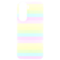 Cute Pastel Rainbow Stripes Samsung Galaxy S24 Plus 6 7 Inch Black Tpu Uv Case