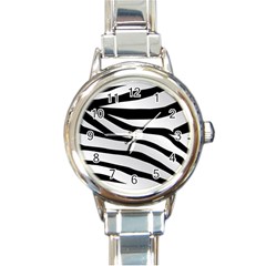 White Tiger Skin Round Italian Charm Watch by Ket1n9