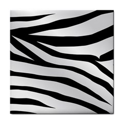 White Tiger Skin Tile Coaster