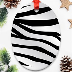 White Tiger Skin Ornament (oval)