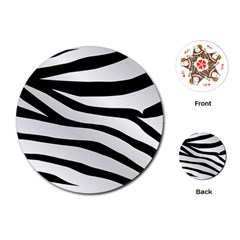 White Tiger Skin Playing Cards Single Design (round)