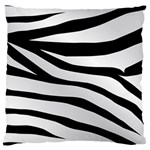 White Tiger Skin Large Premium Plush Fleece Cushion Case (One Side) Front