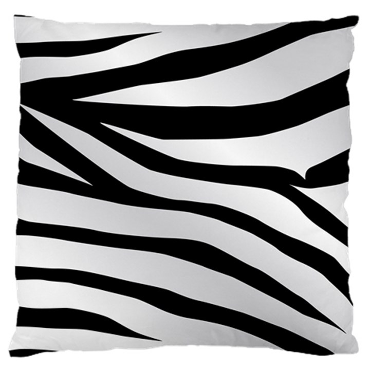 White Tiger Skin Large Premium Plush Fleece Cushion Case (One Side)